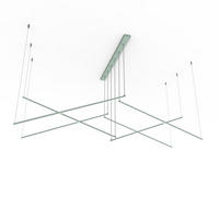 LED-HÄNGELEUCHTE - Grün, Metall (200/100/120cm) - Lumicom