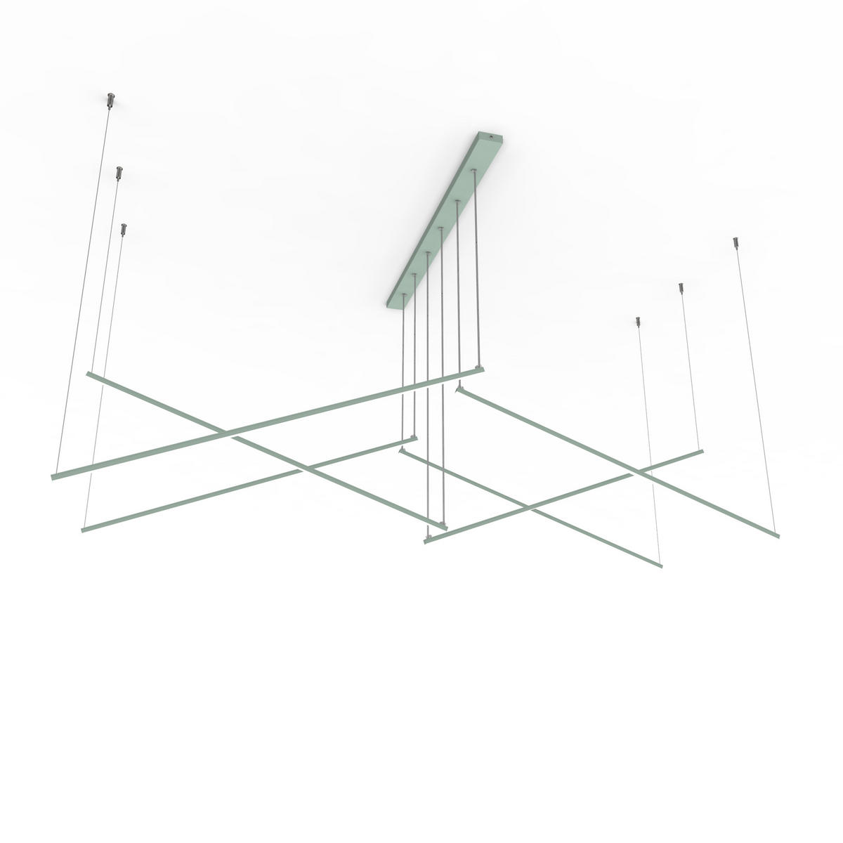 LED-HÄNGELEUCHTE - Grün, Metall (200/100/120cm) - Lumicom