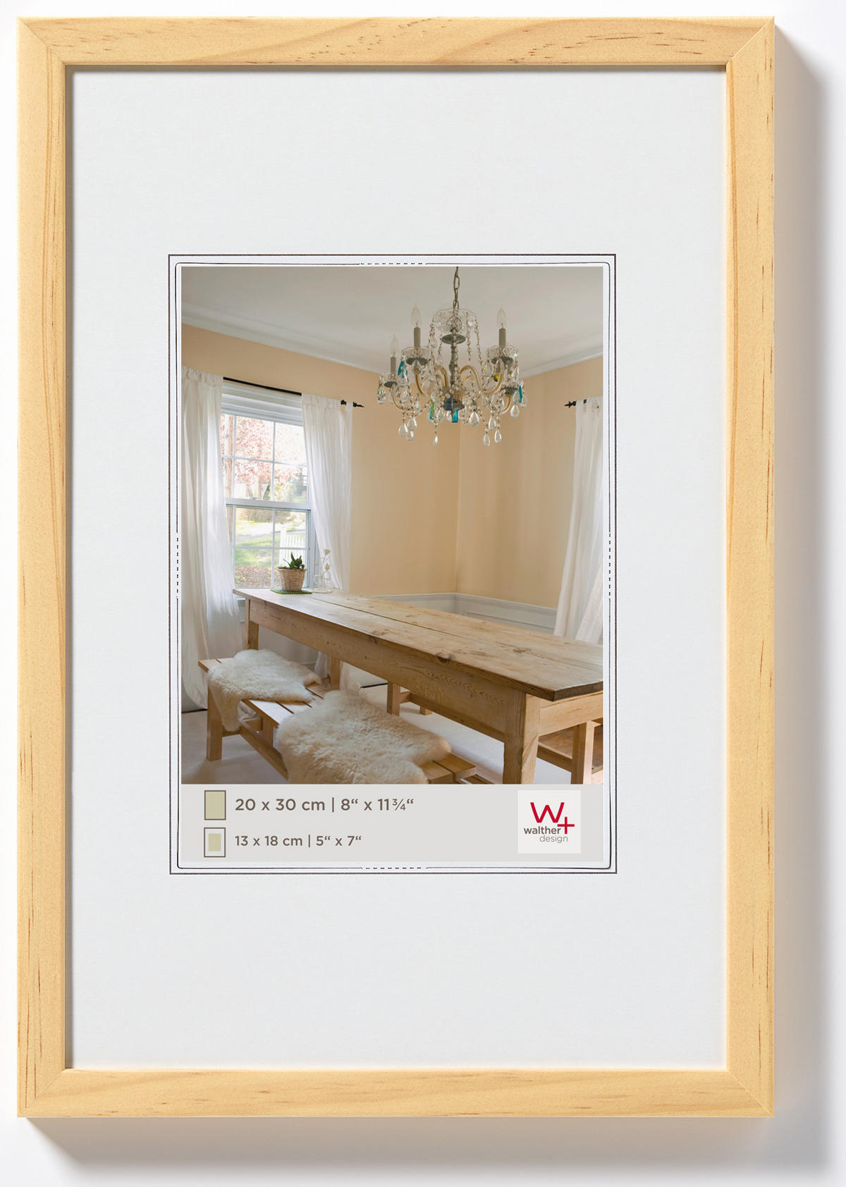 BILDERRAHMEN Peppers Holzrahmen 18x24 Kiefer - Kieferfarben, Holzwerkstoff (20.5/26.5/1.5cm) - walther design
