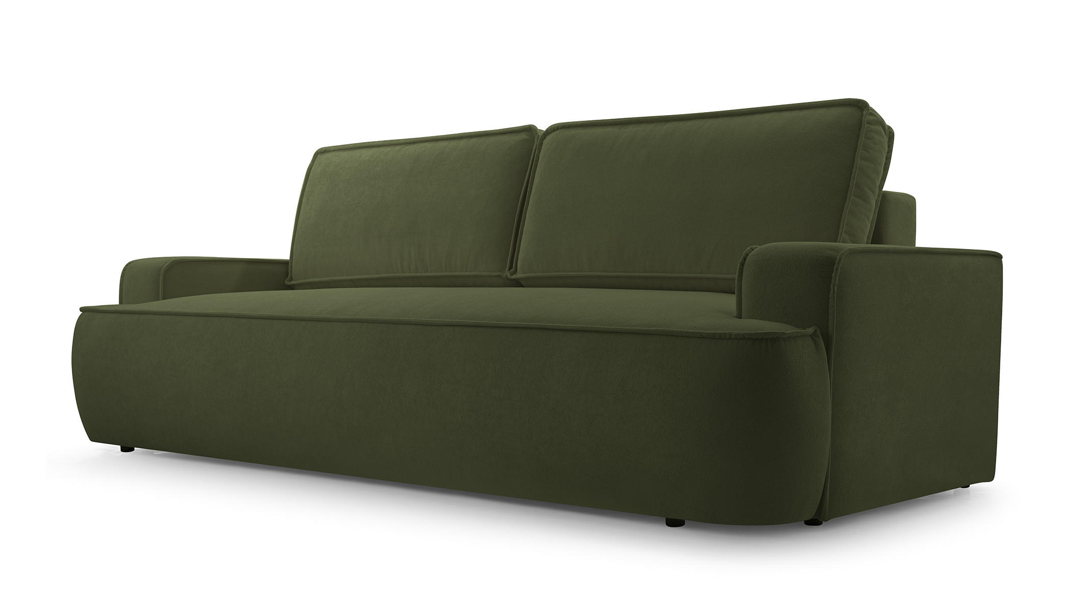SOFA MONOS DUNKELGRÜN Schlaffunktion Bouclé - Dunkelgrün, Textil (248/94/110cm) - Luxkor24