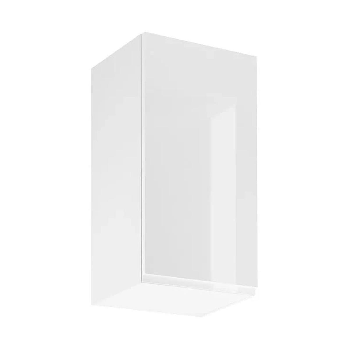 HÄNGESCHRANK – 40 cm – G40 – Velmora – Weiß / Weiß Hochglanz - Weiß Hochglanz, Holzwerkstoff (40/72/32cm) - ROYAL24_MARKT