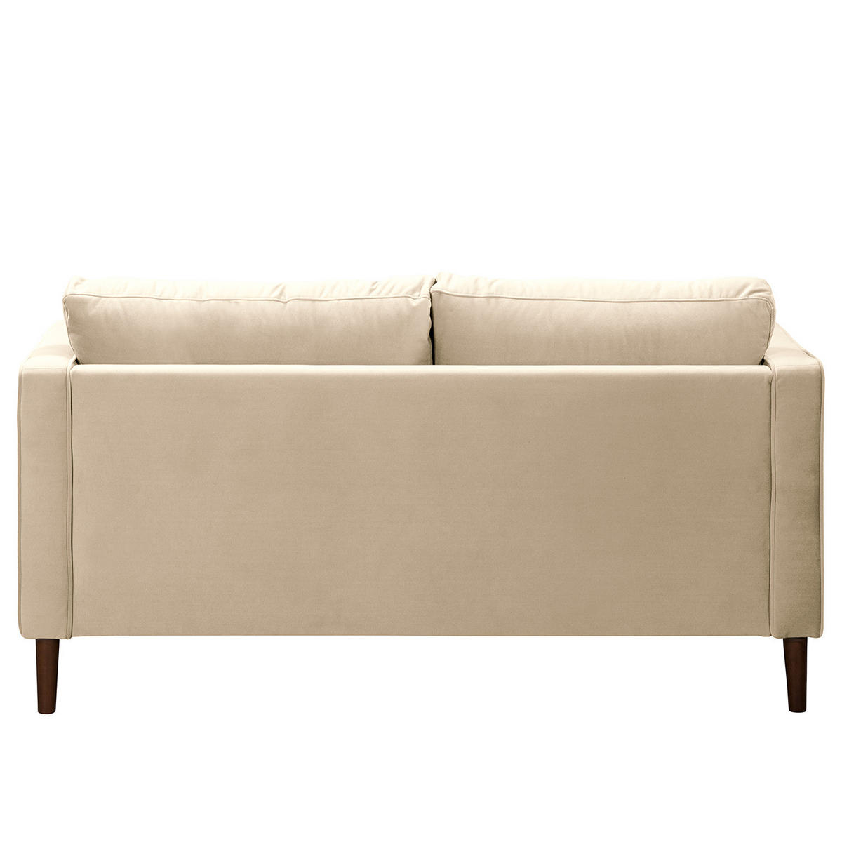 2-SITZER SOFA - Samt - Creme, Textil (150/80/86cm) - home24