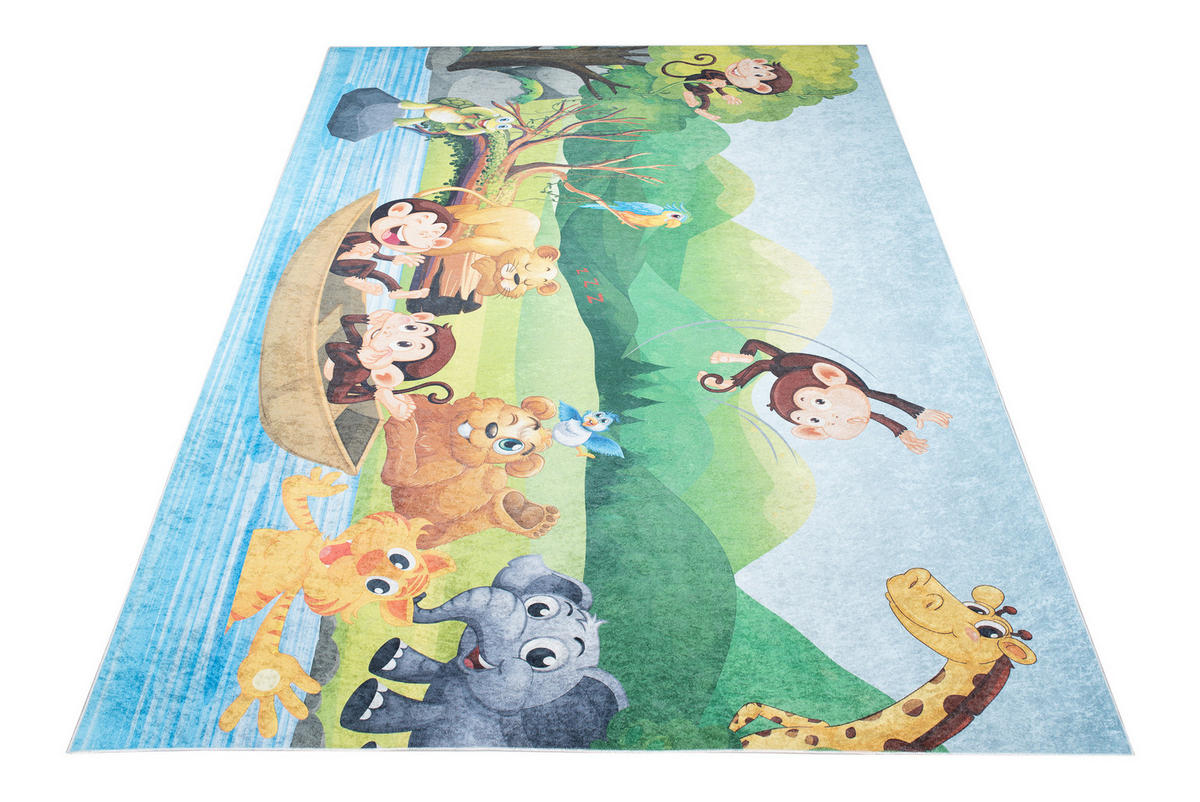 TEPPICH EMMA Blau 140/200 cm - Blau, Kunststoff (140/200cm) - Tapiso