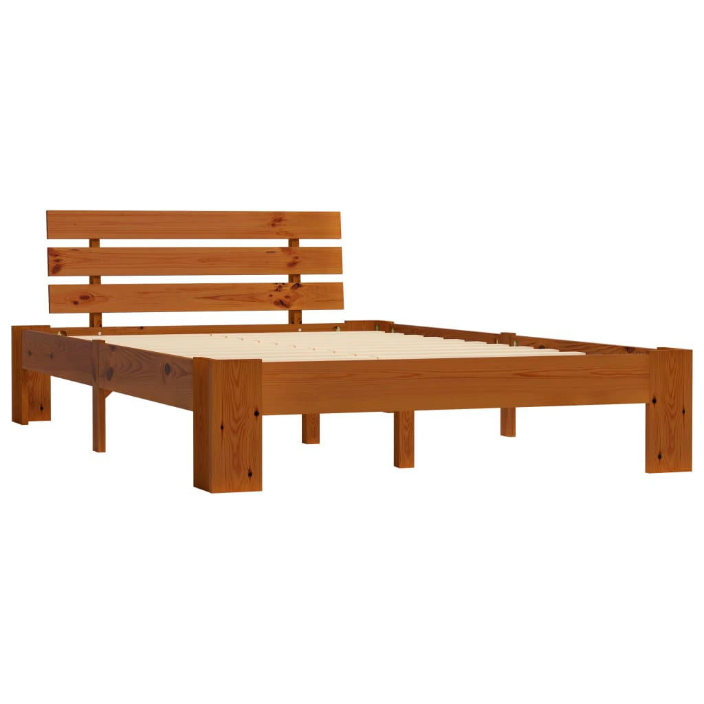 furnicato Massivholzbett Braun 120x200 cm
