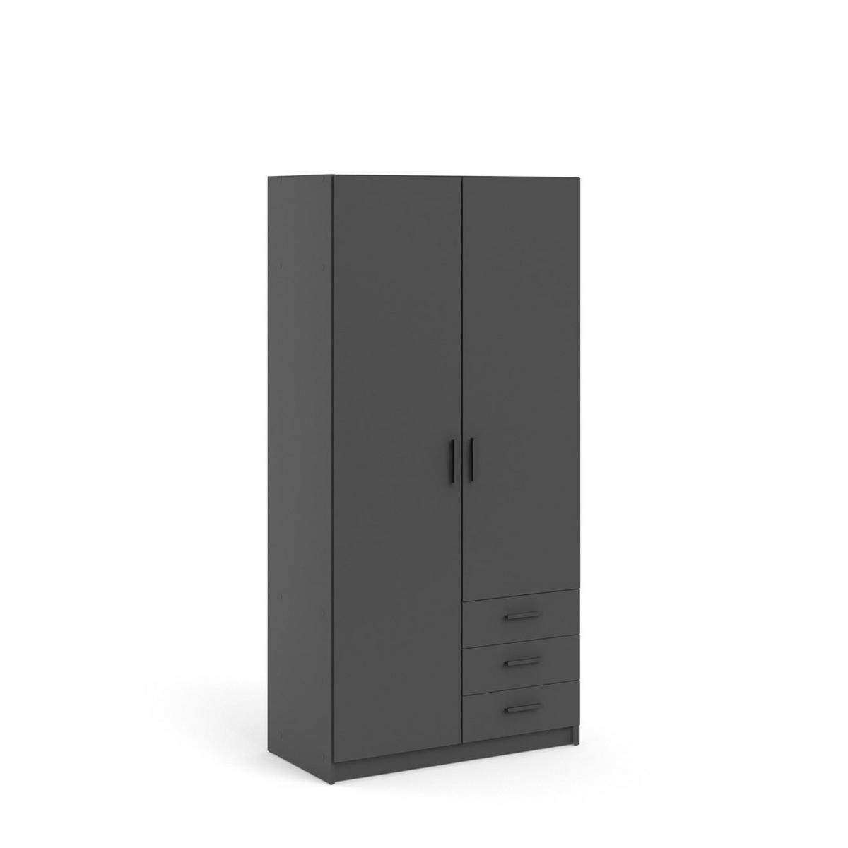 KLEIDERSCHRANK mattgrau - Grau, Holzwerkstoff (99/201/50cm) - ebuy24