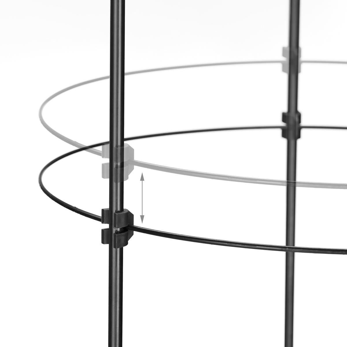 2XRANKHILFE - Schwarz, Kunststoff/Metall (30/120/30cm) - Relaxdays