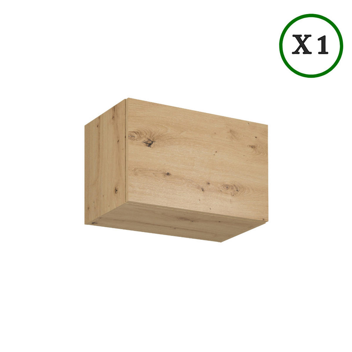 KÜCHENZEILE 180 cm - Langen K23-M180 - in Artisan Eiche - Schwarz/Eiche Artisan, Holz/Metall (180/210/47cm)