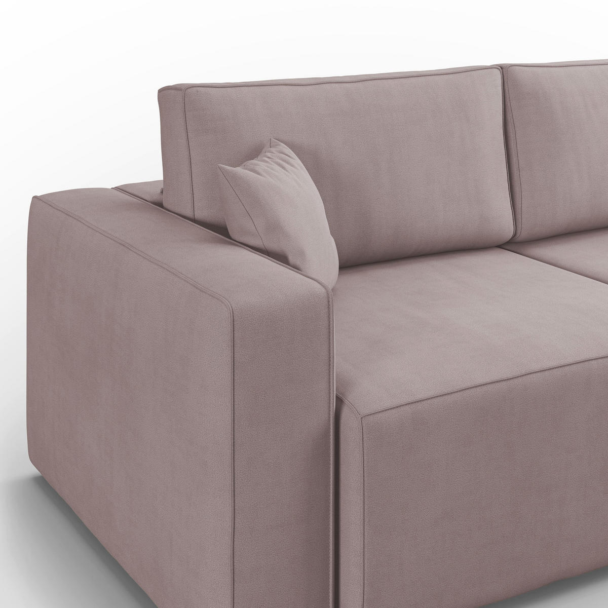 LINEARSOFA Morfeo - Rosa, Textil (215/86/99cm) - Divani.store