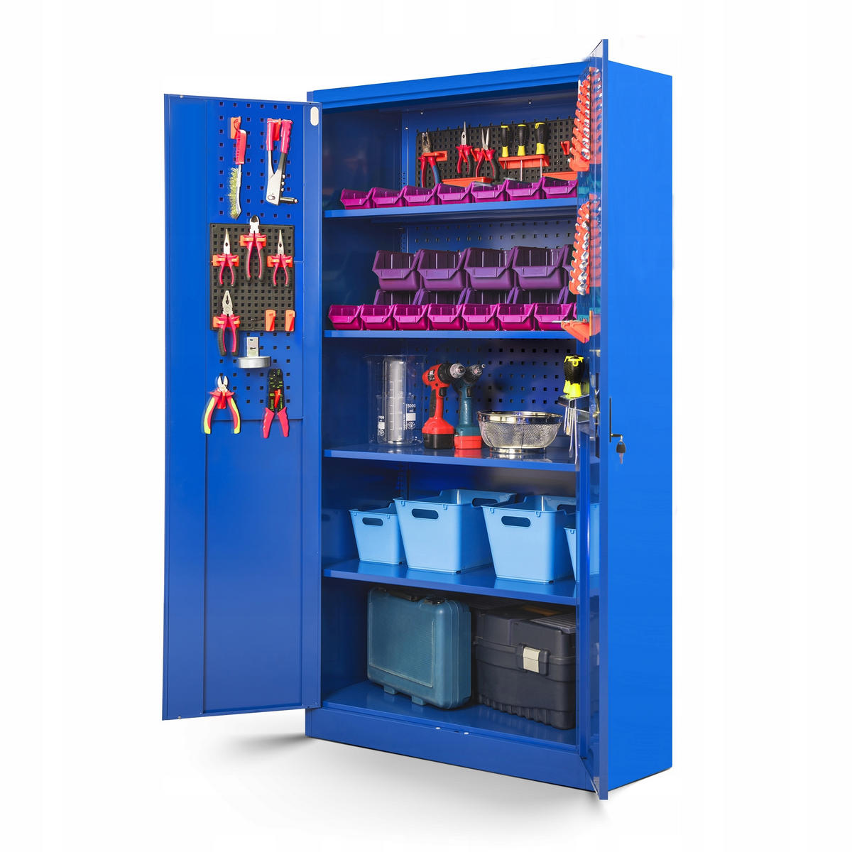 WERKZEUGSCHRANK Werkstattschrank BRUNO, 920 x 1850 x 500 mm, blau - Blau, Metall (92/185/50cm) - Jan Nowak