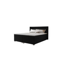 BOXBETT SIMPLE mit Matratze H3, Bonell und Topper 160x200 COSMIC 100 - Schwarz, Textil (160/200cm) - Bedante