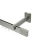INNENLAUF-GARDINENSTANGEN-SET Smartline Lox 160 cm, 1-läufig, 14x35 mm Edelstahl-Optik - Edelstahlfarben, Metall (160cm) - INTERDECO