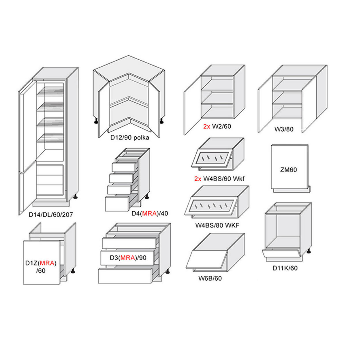 WINKELKÜCHE Elbing grey stone matt / weiß matt 14-teilig mit Vollauszug (HETTICH InnoTech Atira) - Weiß/Grau, Holzwerkstoff/Metall (270/243/280cm) - Feldmann-Wohnen