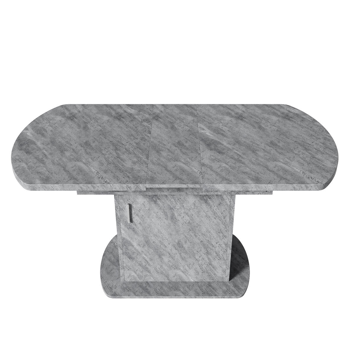 ESSTISCH 110-130x70x75 cm in Grau aus Spanplatte und Metall mit Stauraum - Grau, Holzwerkstoff (70/130/75cm) - Modfu