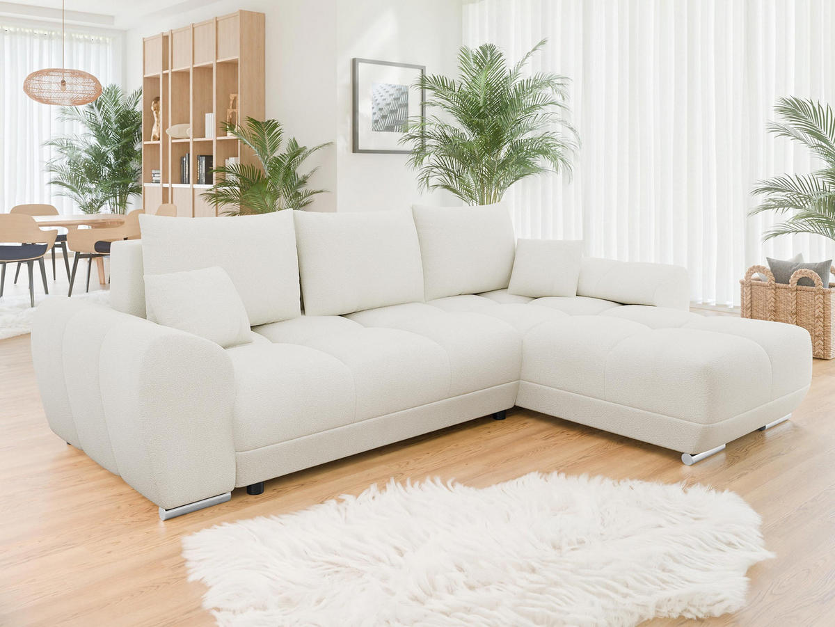 ECKSOFA Logo - Creme, Holz/Kunststoff (291/183cm) - MIRJAN24