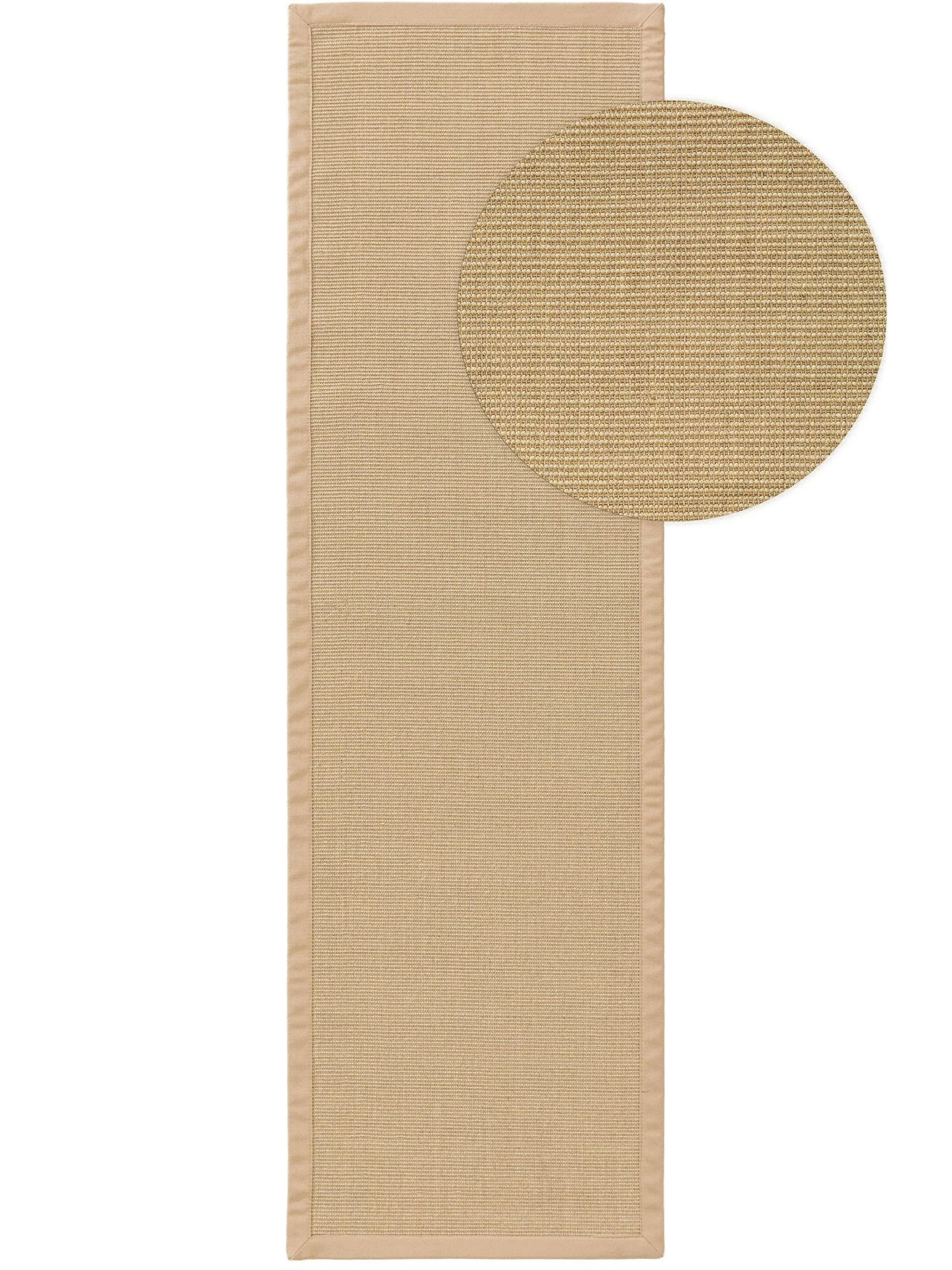 TEPPICH Sisal Sana Beige - Beige, Naturmaterialien/Kunststoff (70/1cm) - KUNSTLOFT