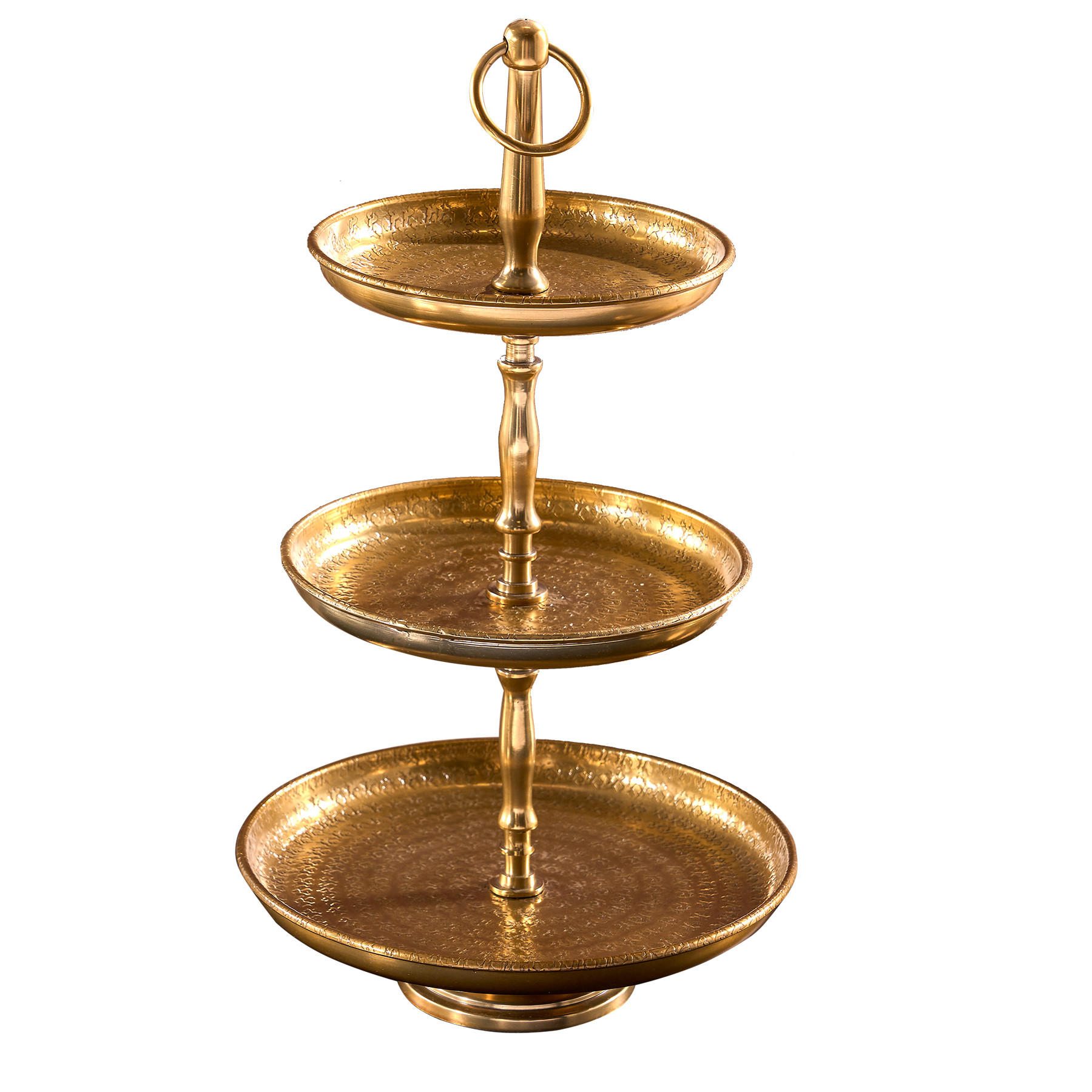 ETAGERE ORIENT Metall Gold 50 cm - Goldfarben, Metall (26/47cm) - riess-ambiente