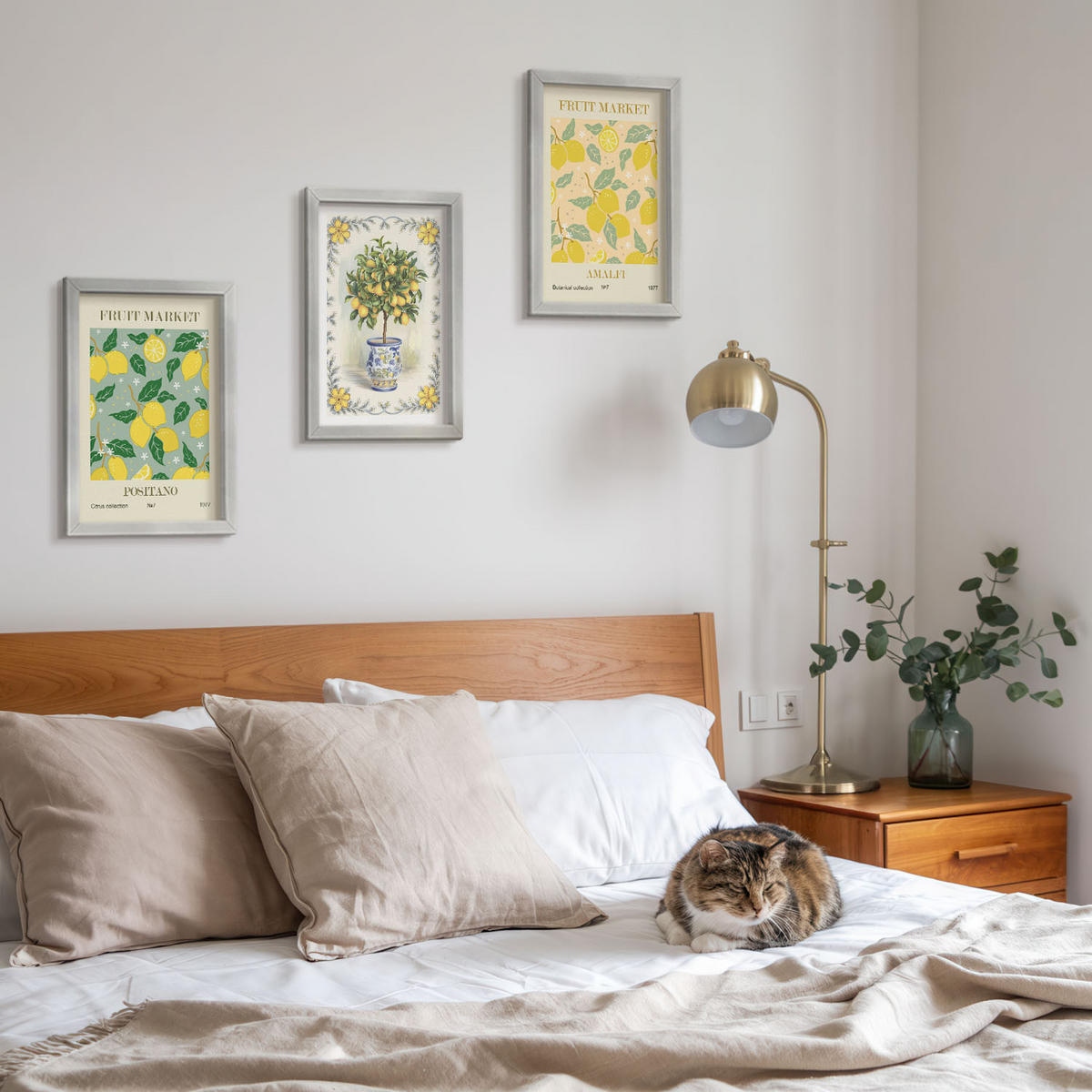 WANDBILDER 3er Set - 20x30 cm Silberner Rahmen - Zitrusfrüchte aus Italien - Silberfarben, Kunststoff (20/30cm) - ArtPrintCave