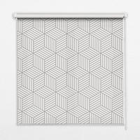 VNÚTORNÁ roleta - okenná roleta - roleta - 60x140 cm - 3D kocky - hnedá, plast (60/140/0.5cm) - TULUP
