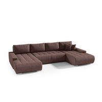PANORAMASOFA Jonas 5 Sitzplätze Braun - Braun, Holzwerkstoff (350/85/185cm) - Petits-meubles