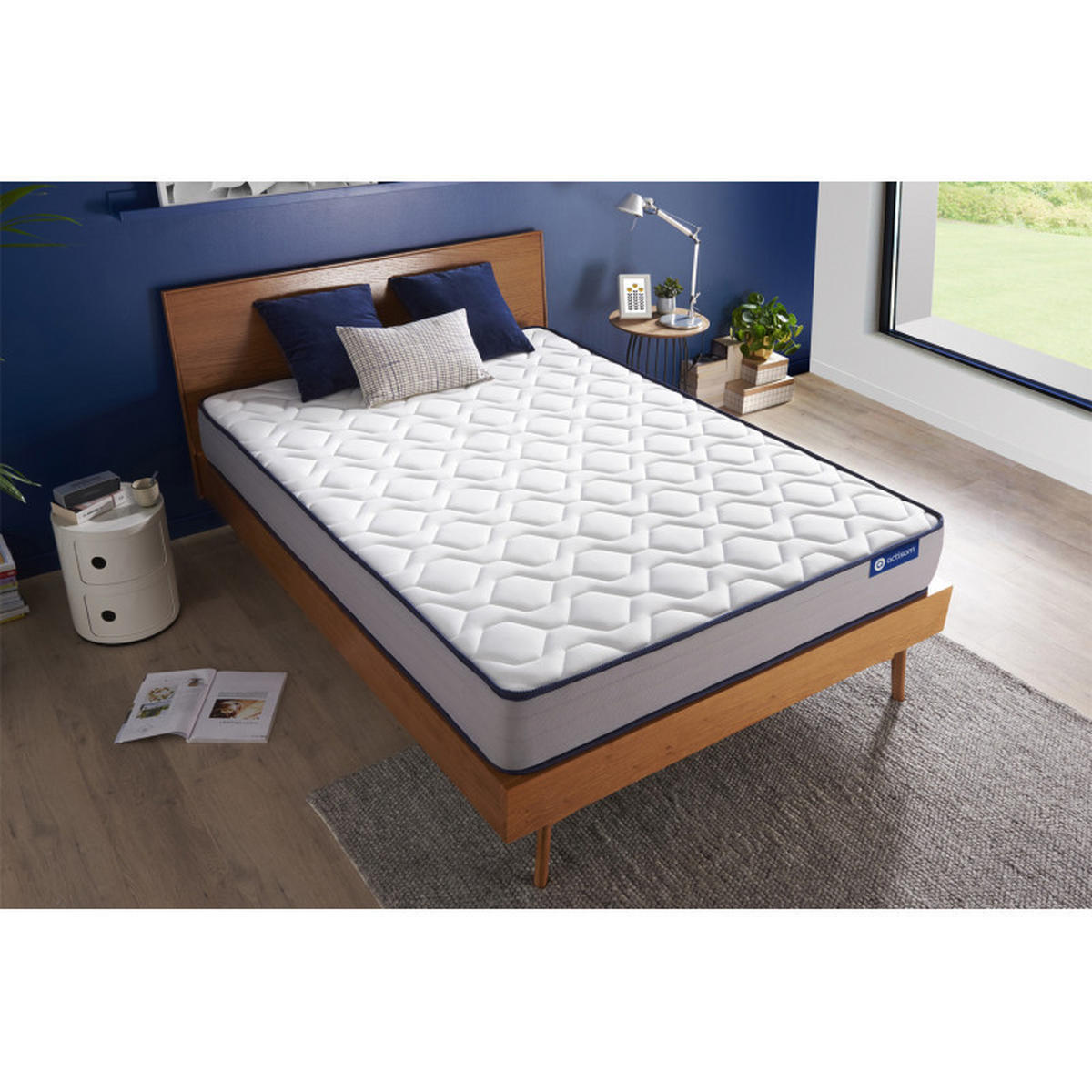 MATRATZE Actiflex form Taschenfederkern und Memory-Schaum 120 x 200 cm h3 - Weiß, Textil (120/200cm) - ACTISOM