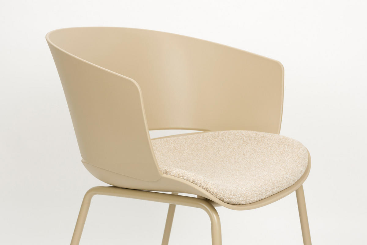 ESSZIMMERSTUHL Jessica - Beige - 54.5/59/80.5 cm - 4er-Set - Beige, Kunststoff (59/80.5/54.5cm)