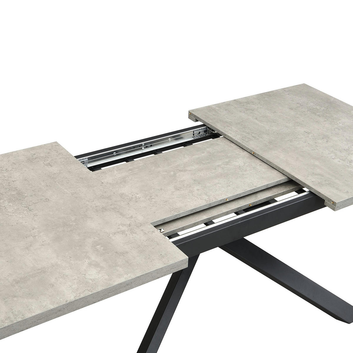 AUSZIEHTISCH MALTEX 140-220/90/76 cm - Schwarz/Grau, Metall (90/140/76cm) - DUBI Möbel