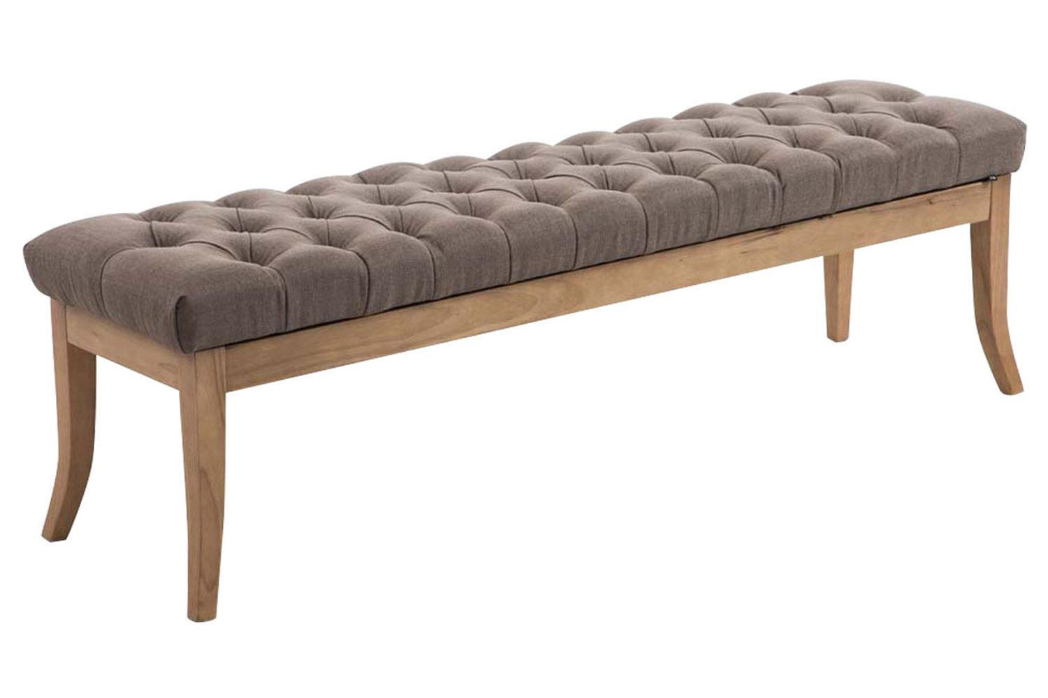 SITZBANK 150/38 cm Stoff taupe - Taupe/Naturfarben, Holz/Textil (150/46/38cm) - CLP