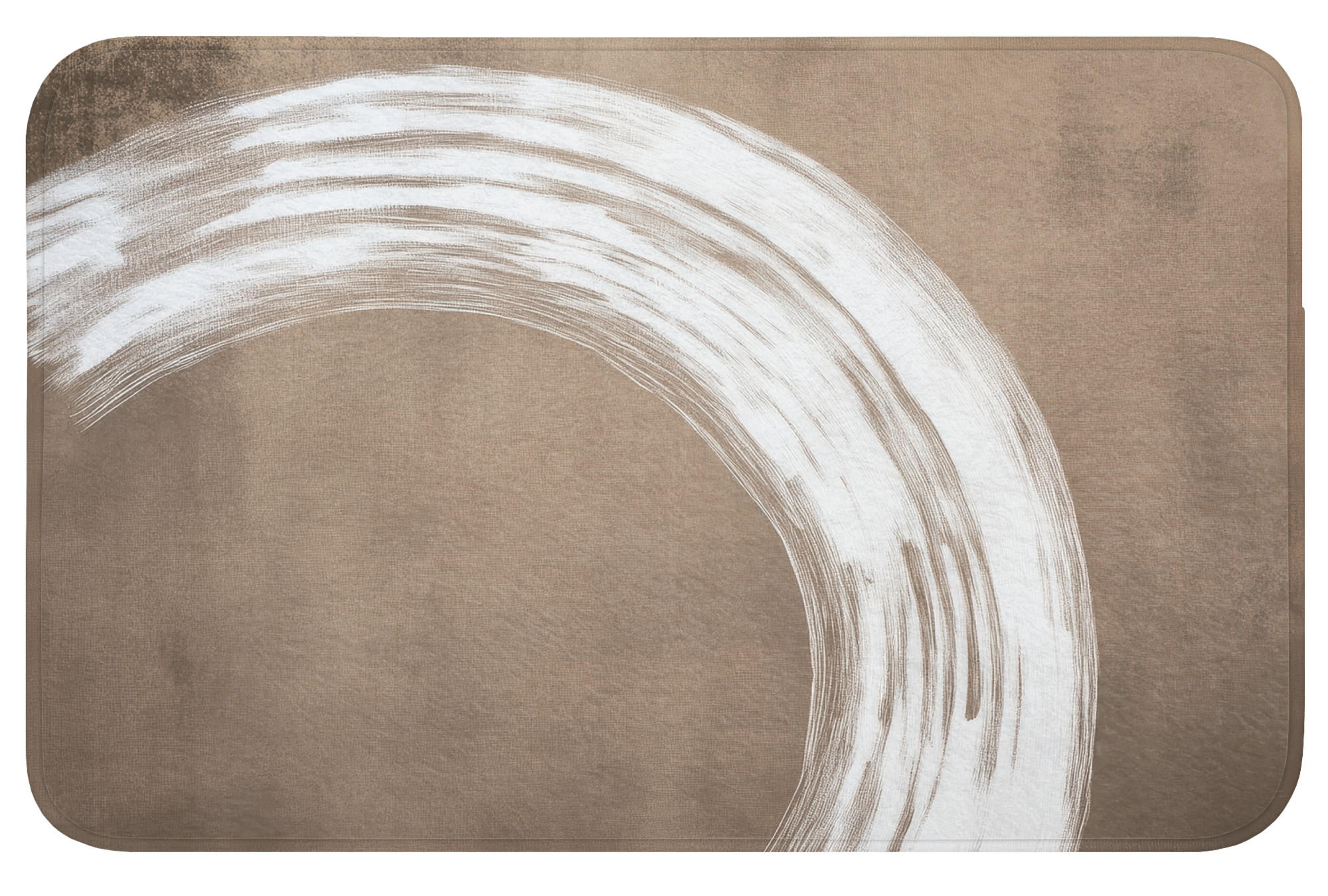 KOUPELNOVÁ PŘEDLOŽKA Barva - hnědá - Japandi 80x50 cm - barva mokka, textil/plast (80/50cm) - OnlyWow