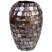 VASE aus Holz, braun, 24x35cm - Braun, Holz (35cm) - Wanderlust