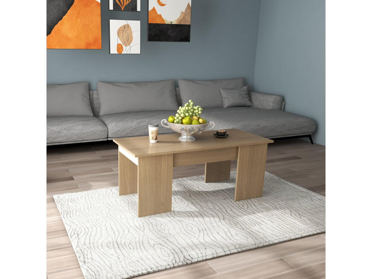 COUCHTISCH diana Eiche - Braun, Holzwerkstoff (102/50/43cm) - Habitat Garten