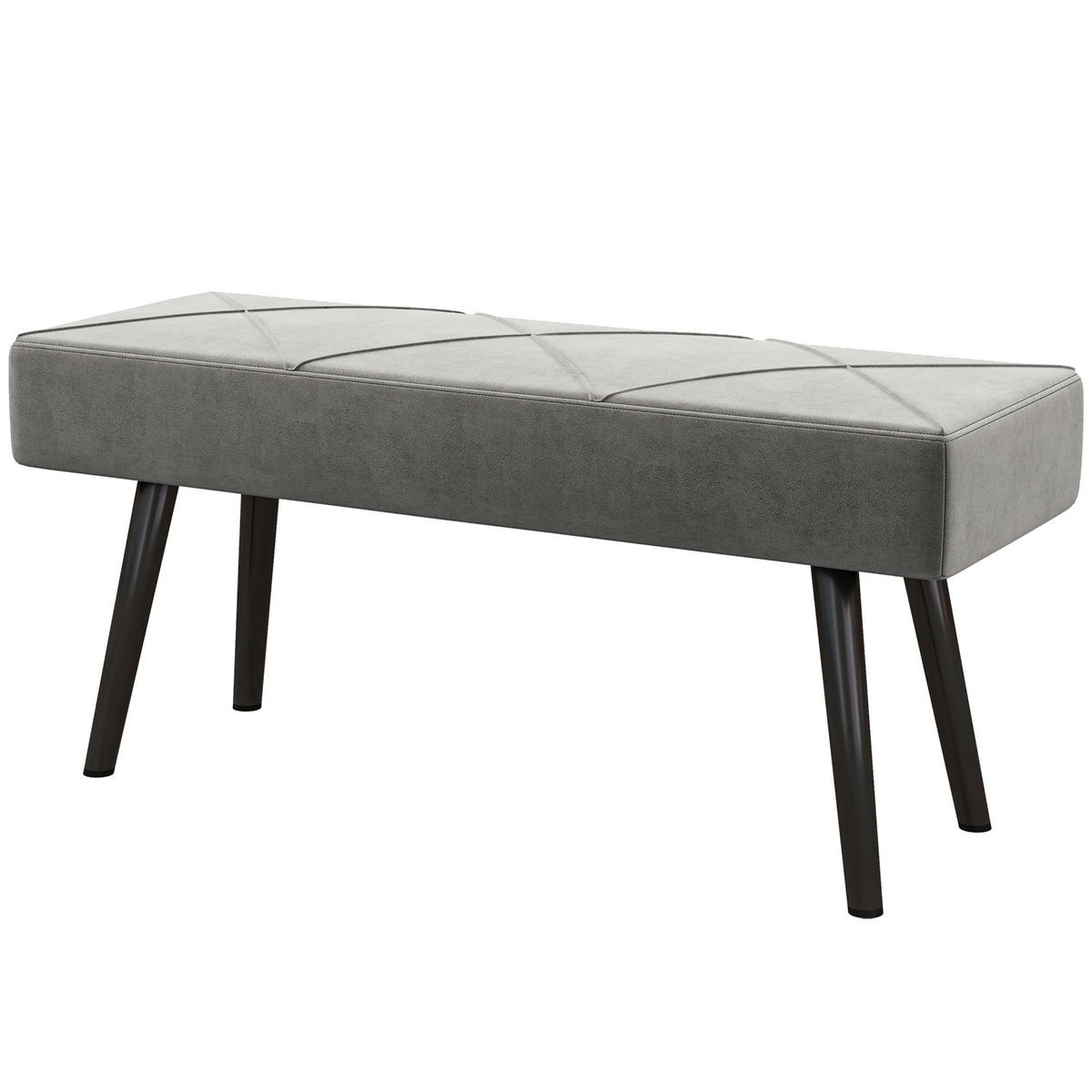 SITZBÄNKE Grau 1 Stück - Grau, Naturmaterialien (100/45/36cm) - GiPP