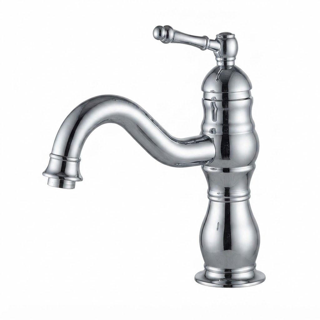 BADEZIMMERARMATUR, 20 x 6,2 cm, silber - Silberfarben, Metall (30/10/25cm) - Vallsero