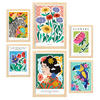 POSTER Set Mit 6 Wilders Zusammenfassung A3 & A4 Rahmen Aus Hellem Holz - Beige, Papier (29/3cm) - Nacnic