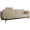 SOFA SALENTO Beige Boucle - Beige/Schwarz, Textil/Metall (221/82/101cm) - MKS