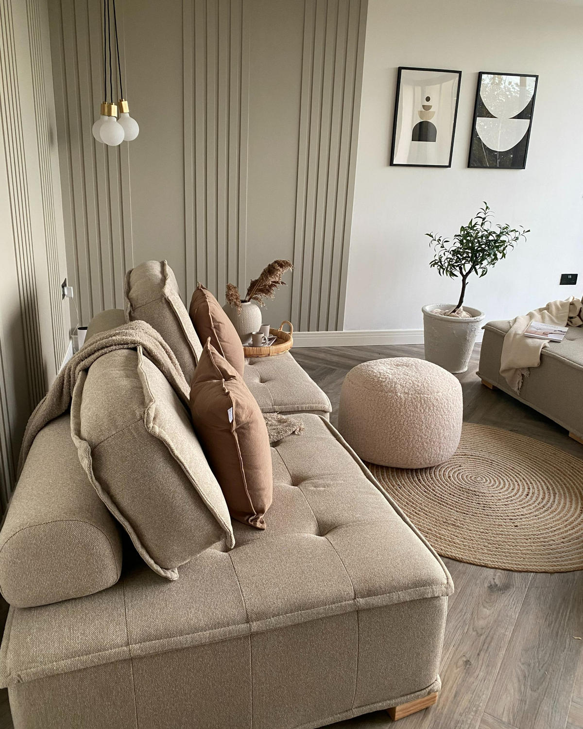 4-SITZER SOFA SET Polsterbezug Beige Tibro - Beige, Textil (200/40/100cm) - Beliani