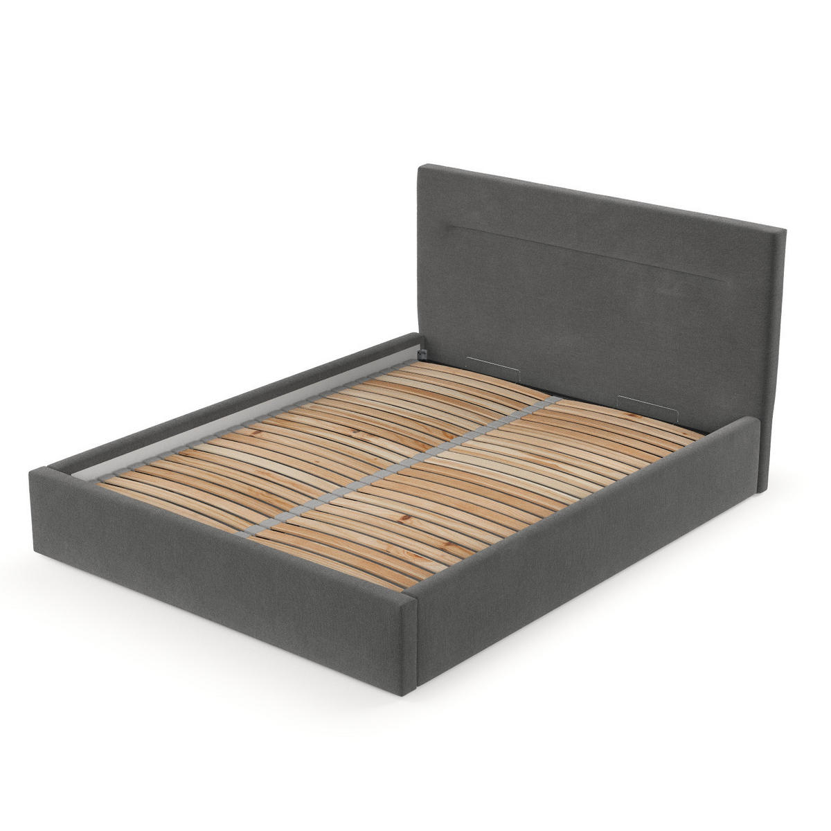 POLSTERBETT Liline 160/200 cm Anthrazit im Asti Stoff - Anthrazit/Schwarz, Holz/Holzwerkstoff (160/200cm) - AltaBeds