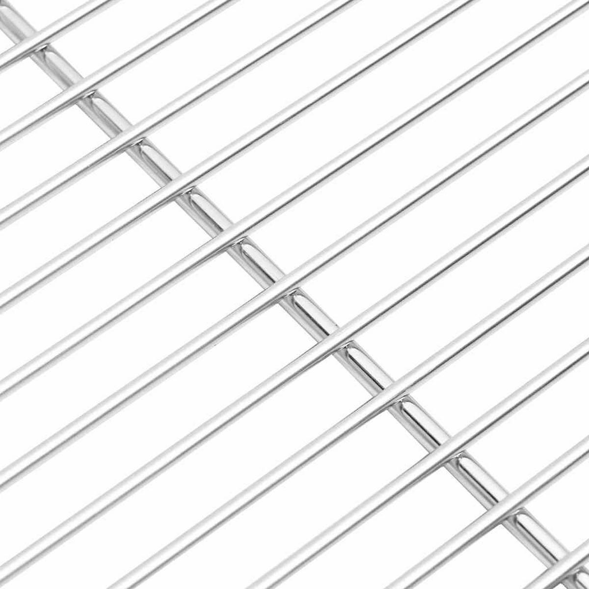 GRILLROST Silber 47/32,5 Cm Edelstahl - Silberfarben, Metall (32.5/47cm) - vidaXL