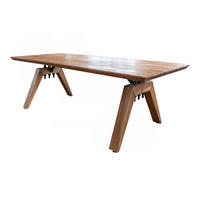 ESSTISCH MIT SCHWEIZER KANTE WOODY Braun Akazie - Schwarz/Braun, Akazienholz/Holz (200/100/78cm) - KAWOLA