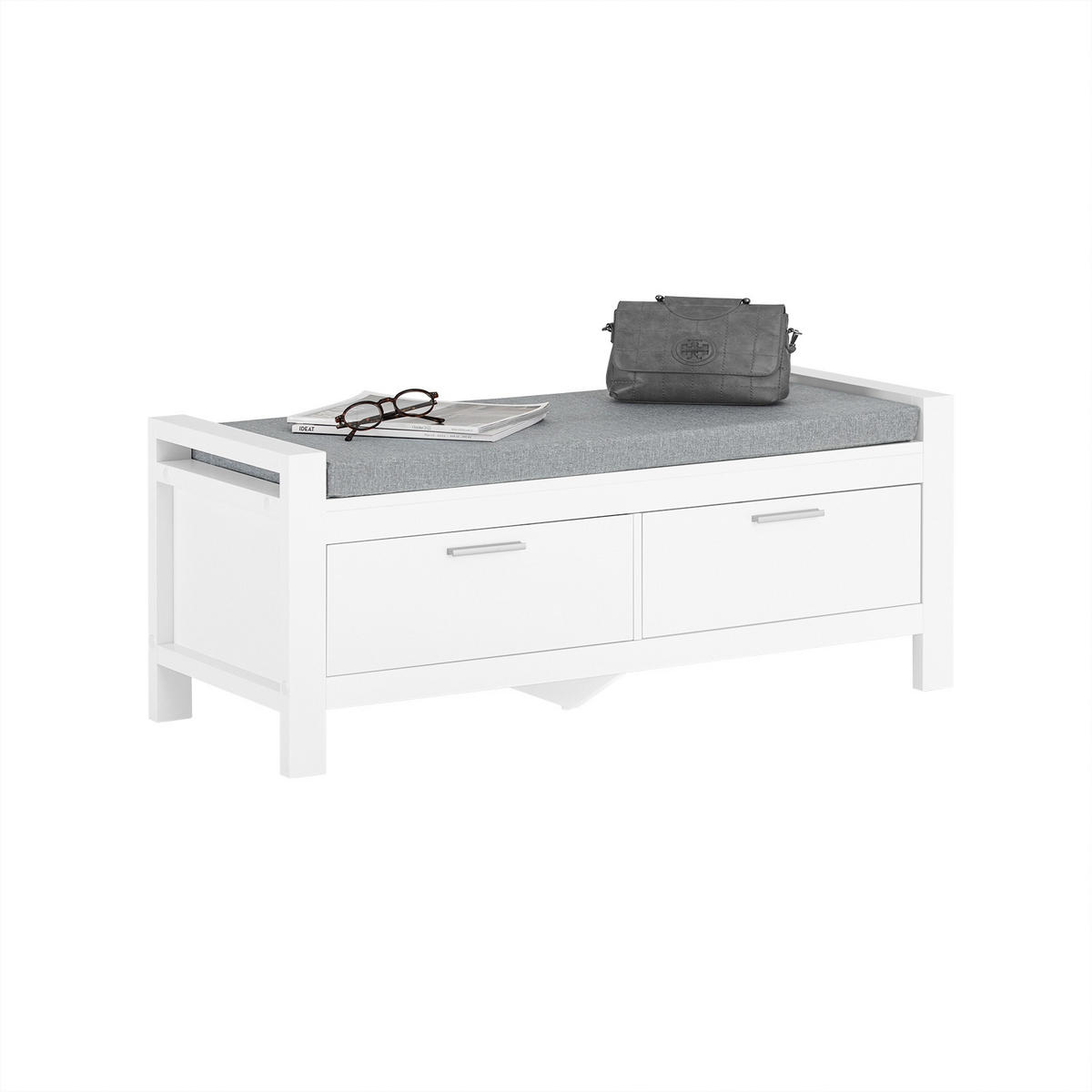 SCHUHBANK Weiß - Weiß, Holzwerkstoff (100/40/40cm) - SoBuy