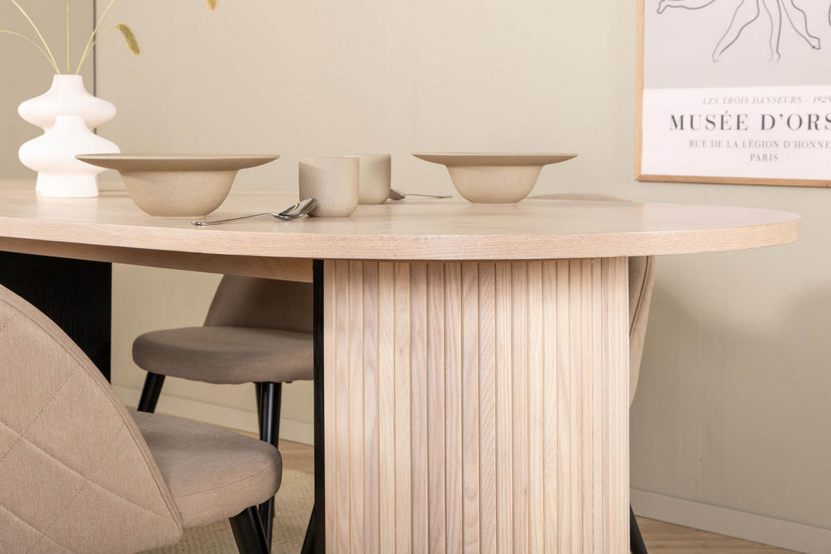 TISCHGRUPPE Beige - Beige, Holzwerkstoff (90/75/200cm) - ebuy24