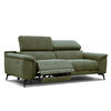 RELAXSOFA FIERO 3-Sitzer mit 1 Relaxfunktion, olivgrün - Schwarz/Olivgrün, Holzwerkstoff/Textil (212/82/103cm) - Courtois Laville