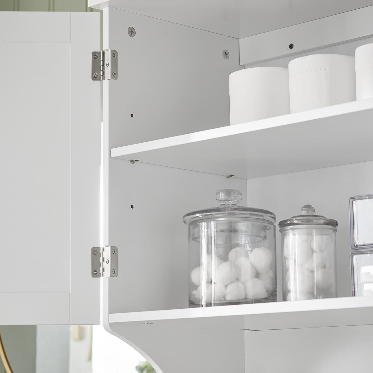HÄNGESCHRANK Weiß - Weiß, Holzwerkstoff/Metall (60/60/30cm) - SoBuy