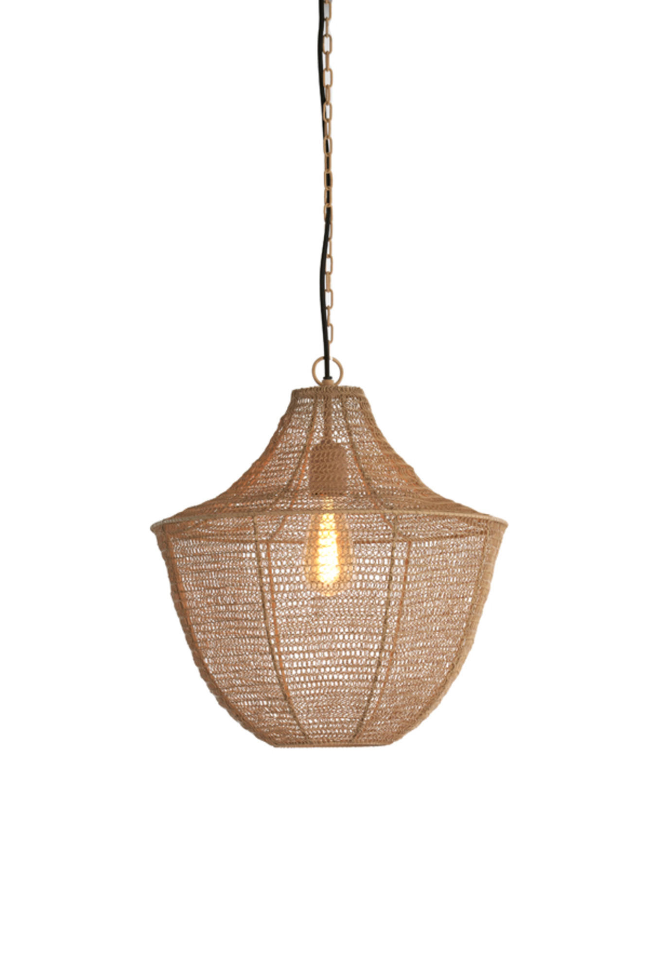 HÄNGELAMPE Sharika Braun Ø40/44 cm - Braun, Metall (40/40/44cm) - Light & Living