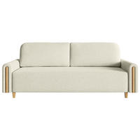 3-SITZER SCHLAFSOFA Majla Creme - Eichefarben/Creme, Holz/Textil (236/93/97cm) - Selsey