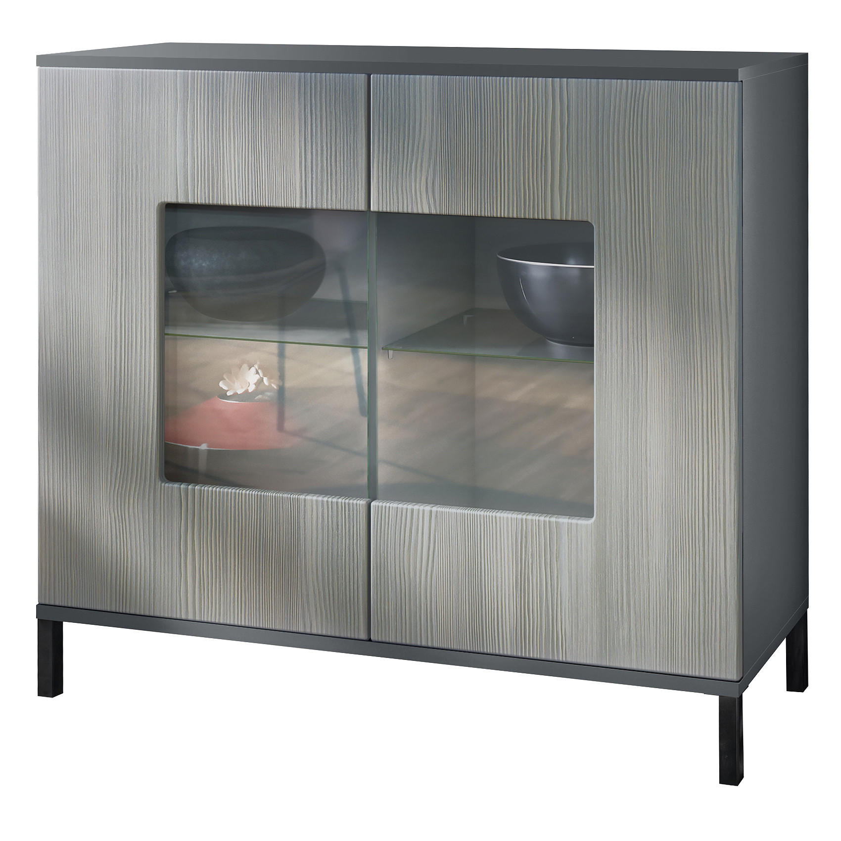 KOMMODE Grömitz Avola-Anthrazit - Anthrazit, Holzwerkstoff (92.5/83.5/35cm) - Vladon