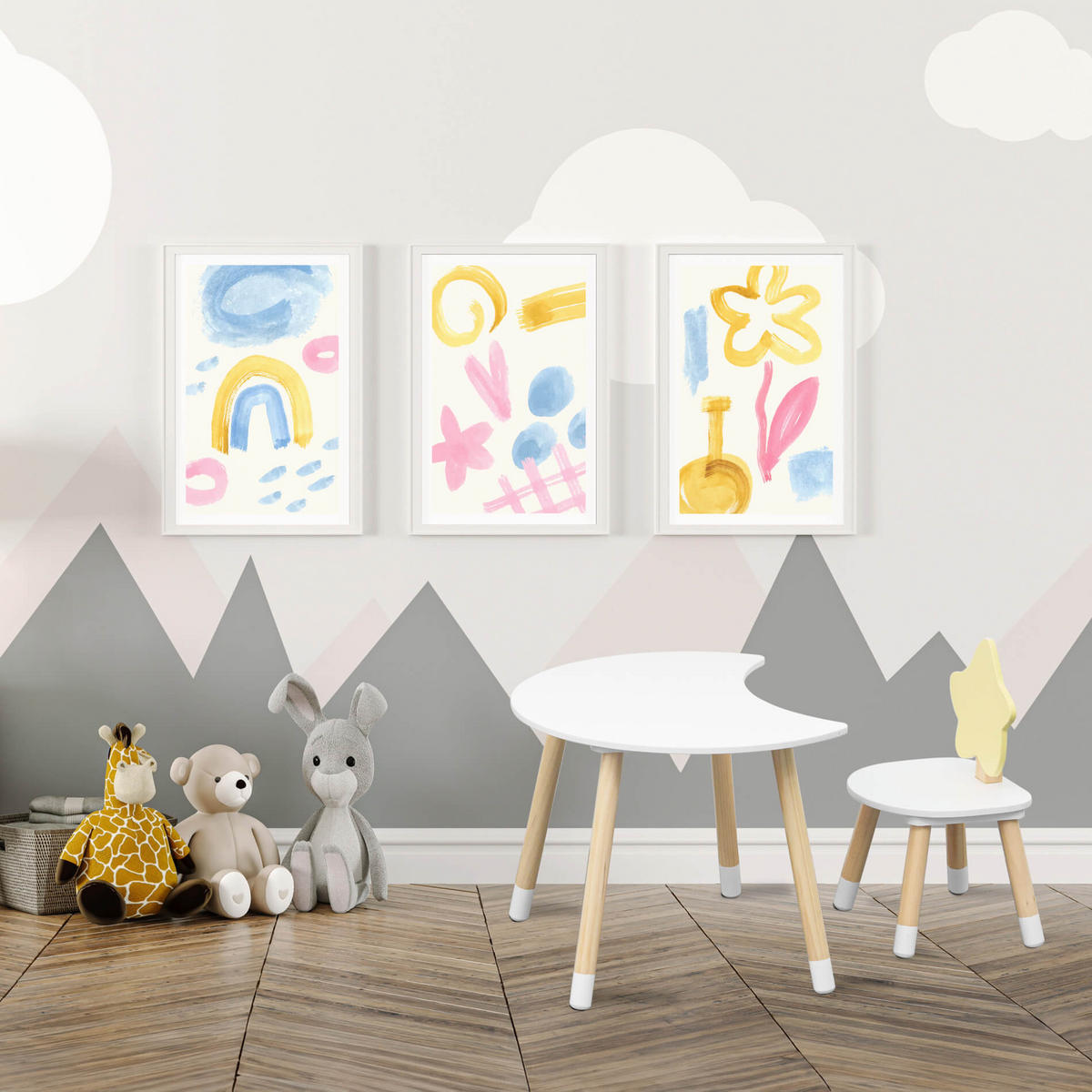 KINDERSITZGRUPPE Weiß 40/60/44 cm - Weiß, Holzwerkstoff (40/44/60cm) - Mobili Rebecca