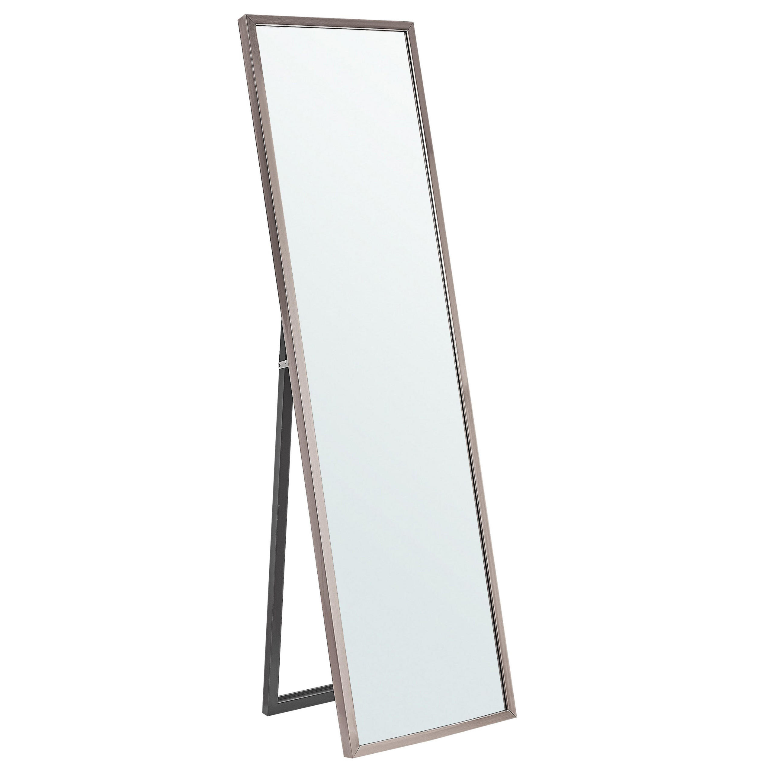 STEHSPIEGEL silber rechteckig 40/140 cm Torcy - Silberfarben, Kunststoff (40/140/3cm) - Beliani