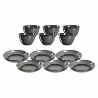TELLERSET Matera anthrazit 12er Set - Anthrazit, Keramik (1/1/1cm) - Leonardo Living