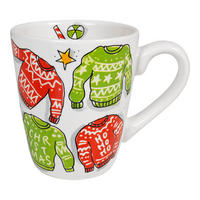 BECHER Fröhlicher Weihnachtspullover in Bunt - 350 ml - Multicolor, Keramik (0.35L) - Blond Amsterdam