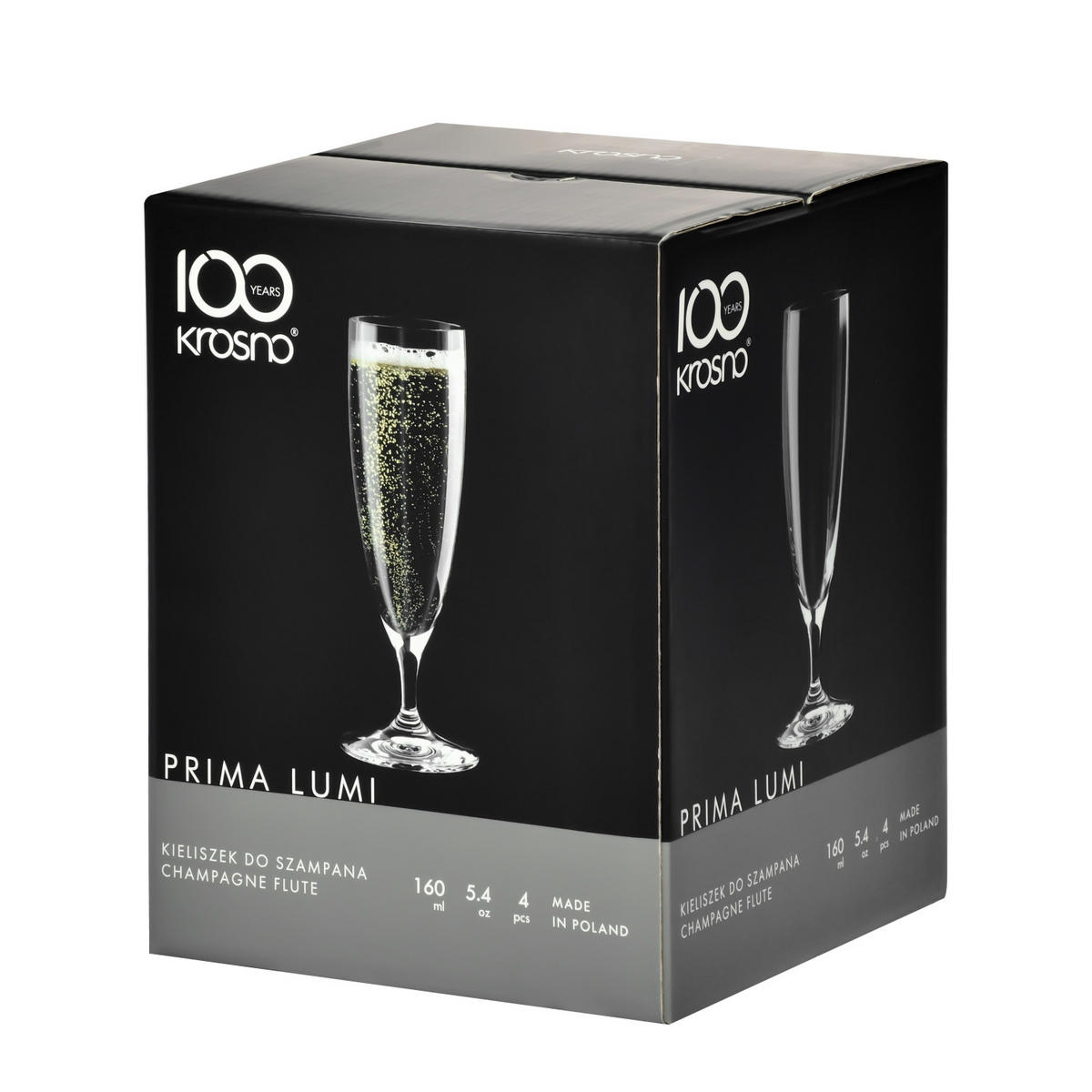 SEKTGLÄSER AUF KURZEM STIEL, 4er-Set, 160 ml - Transparent, Glas (0.16L) - Krosno Glass